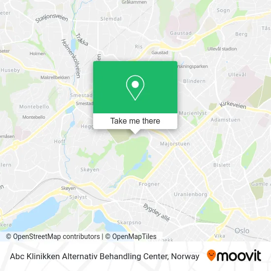 Abc Klinikken Alternativ Behandling Center map