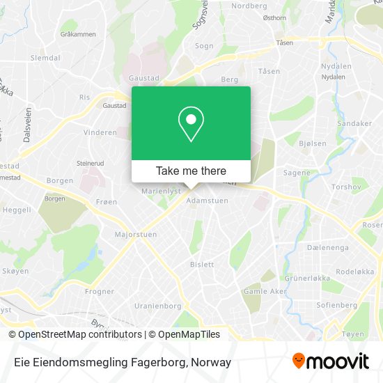 Eie Eiendomsmegling Fagerborg map