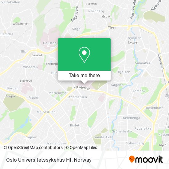 Oslo Universitetssykehus Hf map