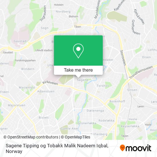 Sagene Tipping og Tobakk Malik Nadeem Iqbal map