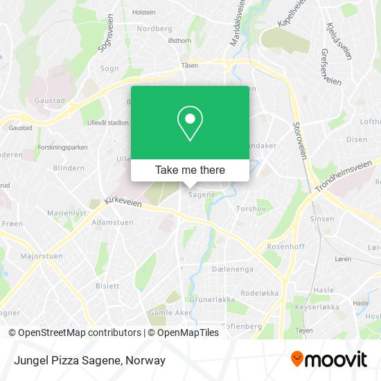 Jungel Pizza Sagene map