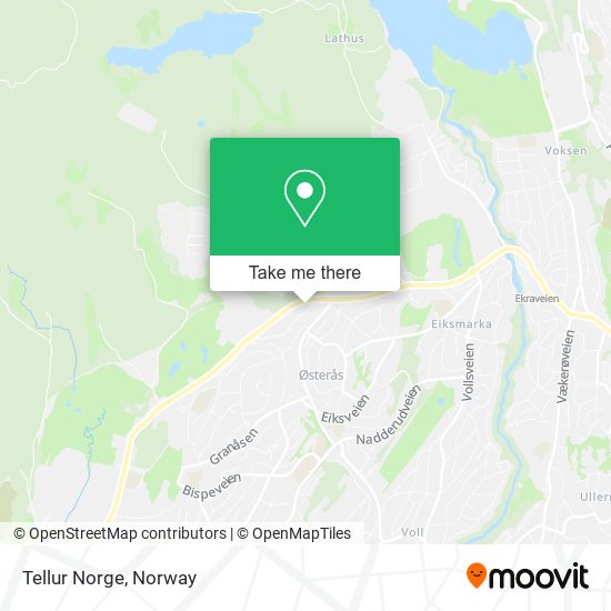 Tellur Norge map