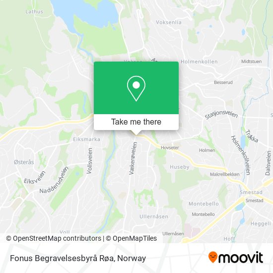 Fonus Begravelsesbyrå Røa map