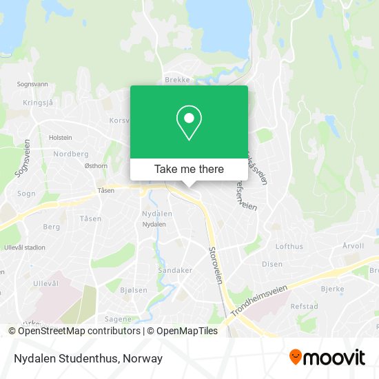 Nydalen Studenthus map