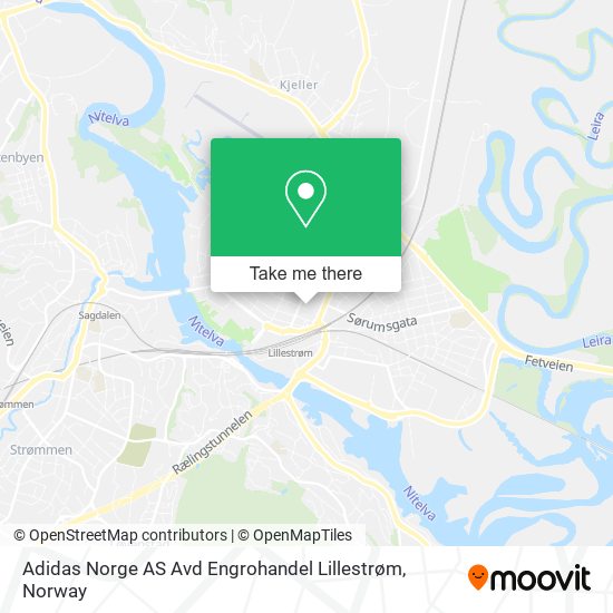 Adidas Norge AS Avd Engrohandel Lillestrøm map