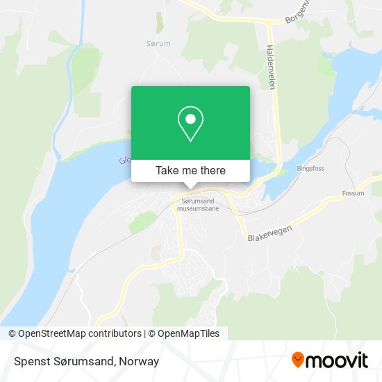 Spenst Sørumsand map