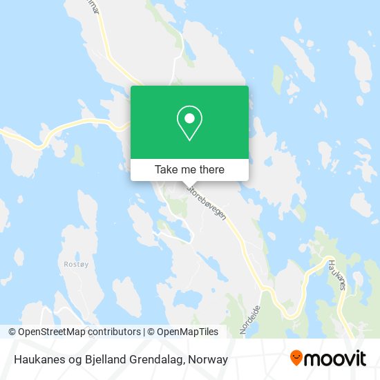 Haukanes og Bjelland Grendalag map