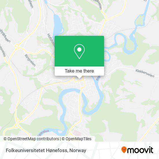 Folkeuniversitetet Hønefoss map