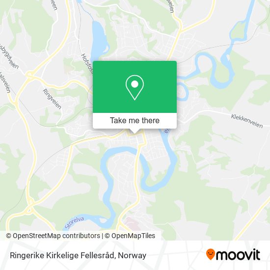 Ringerike Kirkelige Fellesråd map