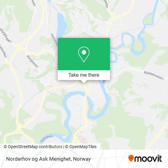 Norderhov og Ask Menighet map