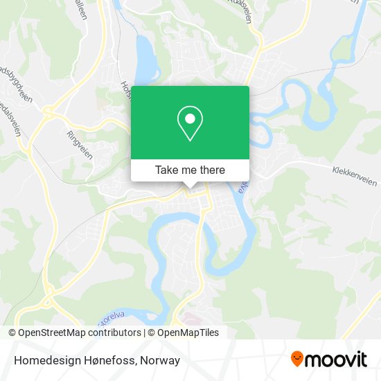 Homedesign Hønefoss map