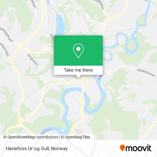 Hønefoss Ur og Gull map