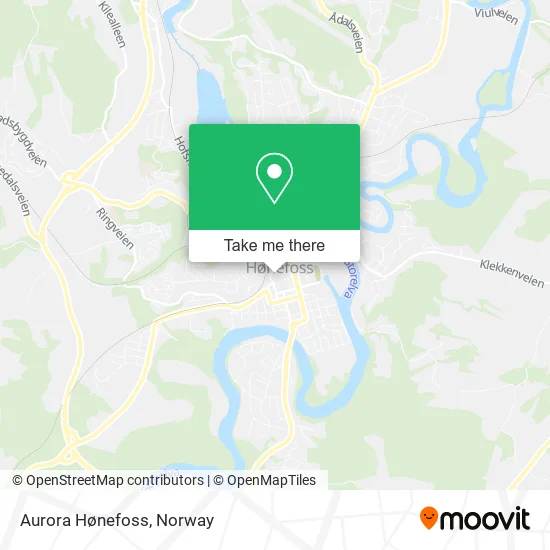Aurora Hønefoss map