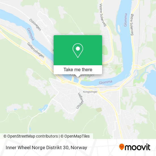 Inner Wheel Norge Distrikt 30 map