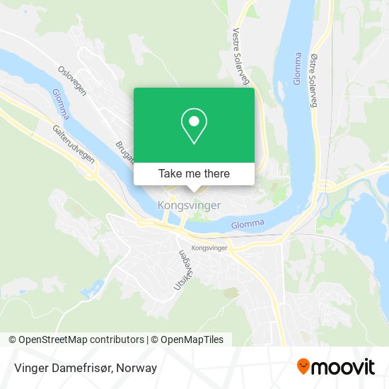 Vinger Damefrisør map