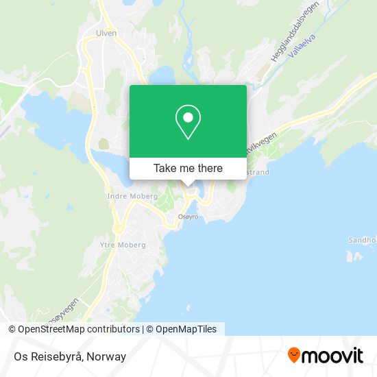 Os Reisebyrå map