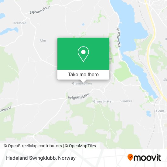 Hadeland Swingklubb map