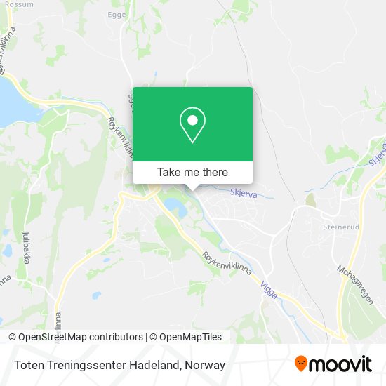 Toten Treningssenter Hadeland map