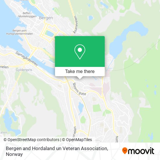 Bergen and Hordaland un Veteran Association map