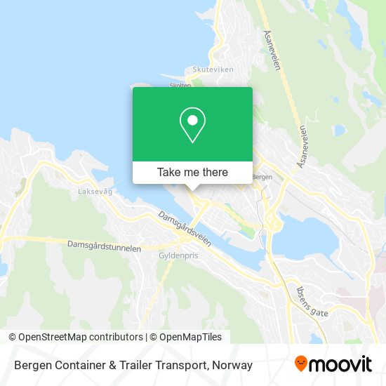 Bergen Container & Trailer Transport map