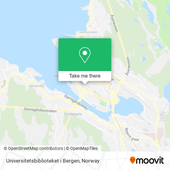 Universitetsbiblioteket i Bergen map