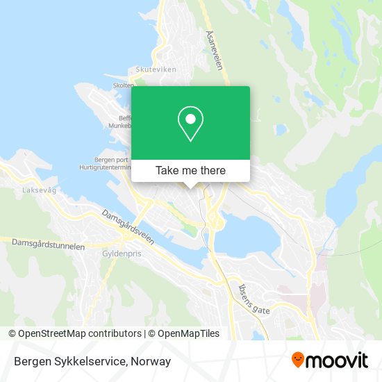 Bergen Sykkelservice map