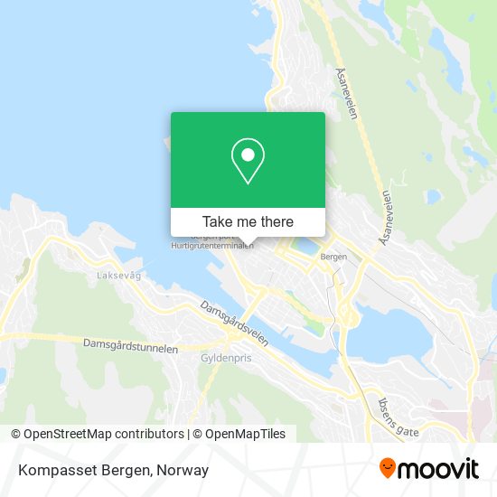 Kompasset Bergen map