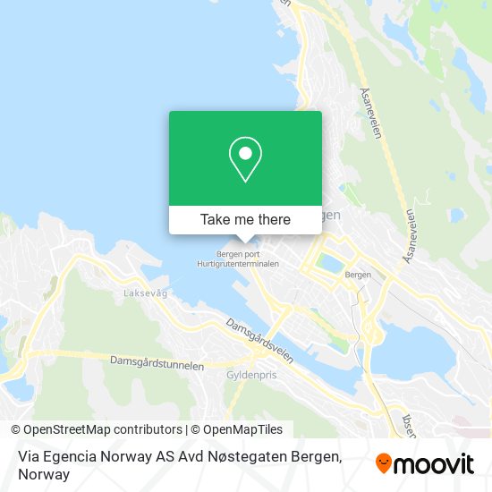 Via Egencia Norway AS Avd Nøstegaten Bergen map