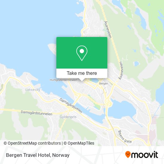 Bergen Travel Hotel map