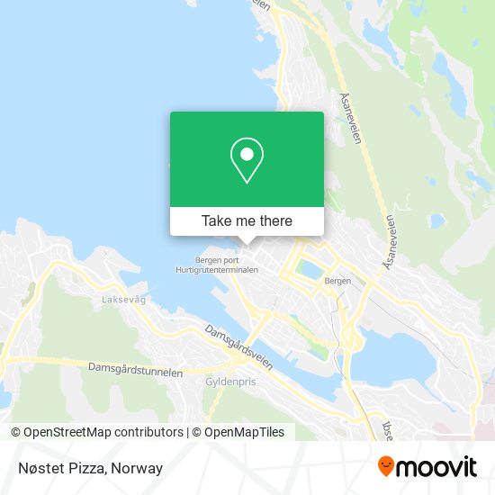 Nøstet Pizza map
