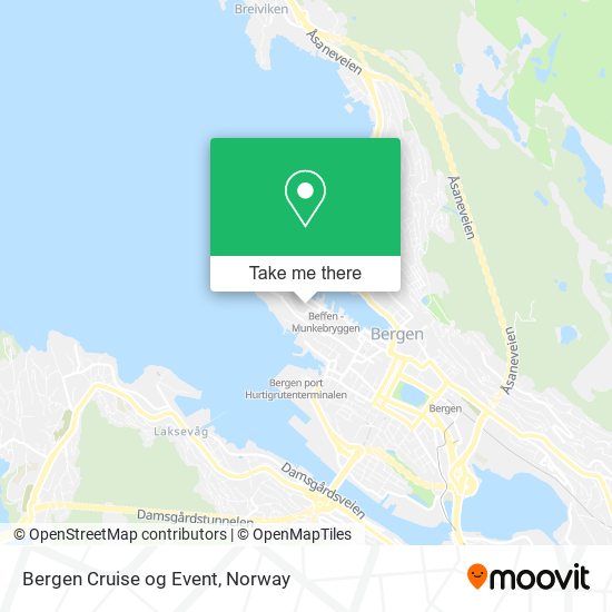 Bergen Cruise og Event map