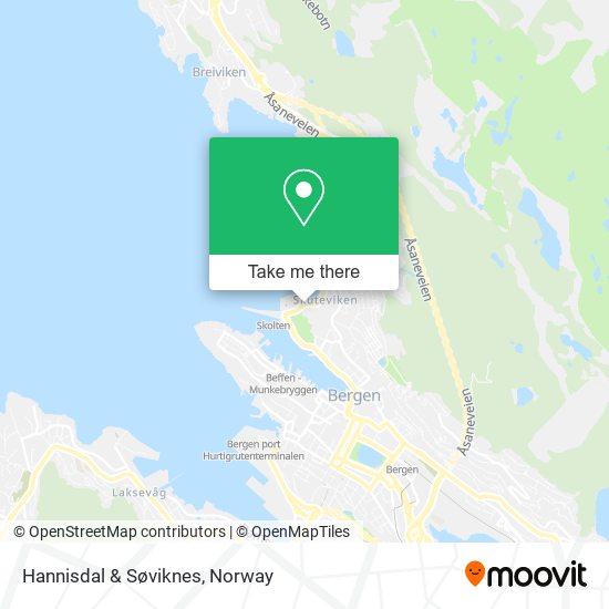 Hannisdal & Søviknes map