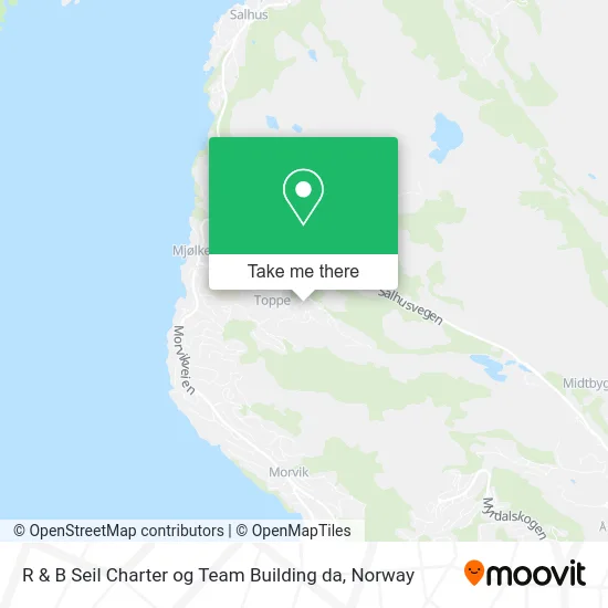 R & B Seil Charter og Team Building da map