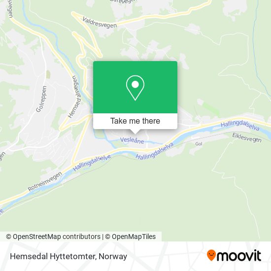 Hemsedal Hyttetomter map