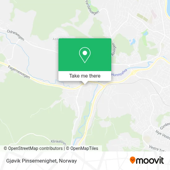 Gjøvik Pinsemenighet map