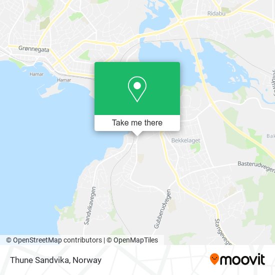 Thune Sandvika map