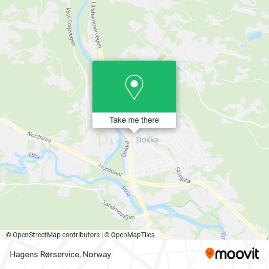 Hagens Rørservice map