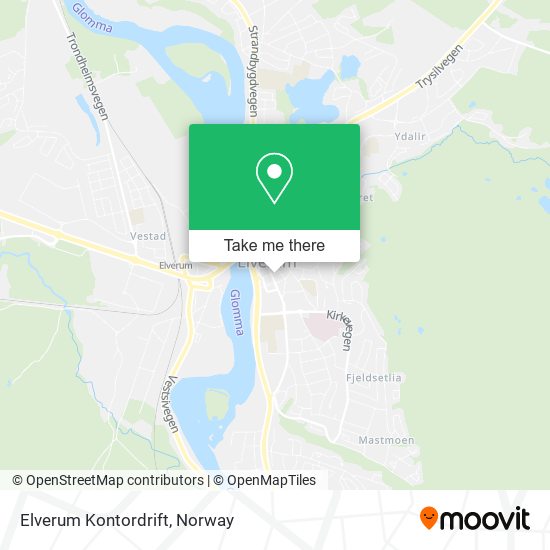 Elverum Kontordrift map