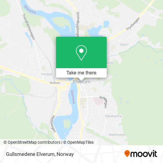 Gullsmedene Elverum map