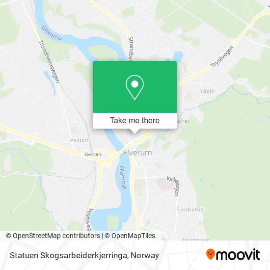 Statuen Skogsarbeiderkjerringa map