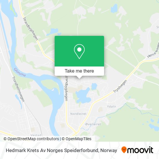 Hedmark Krets Av Norges Speiderforbund map