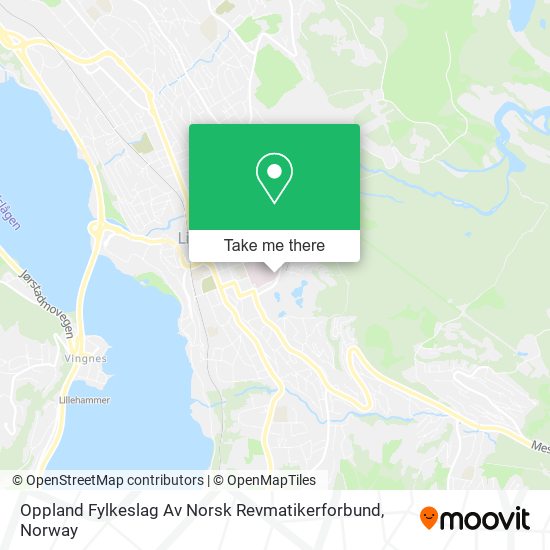 Oppland Fylkeslag Av Norsk Revmatikerforbund map