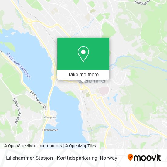 Lillehammer Stasjon - Korttidsparkering map