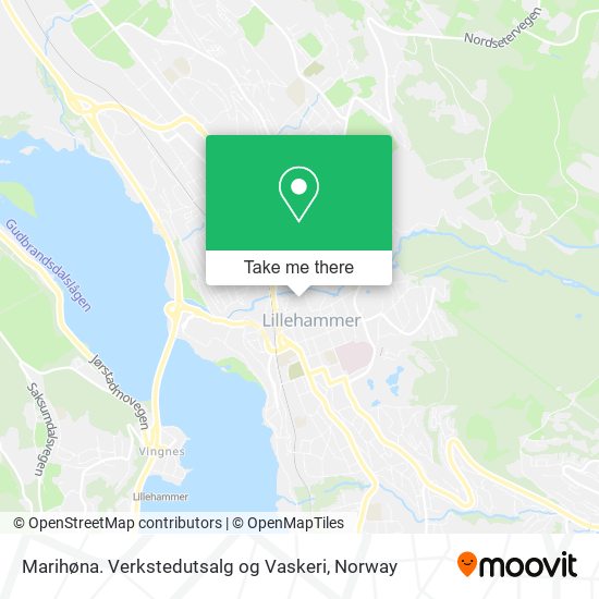 Marihøna. Verkstedutsalg og Vaskeri map