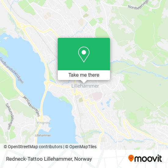 Redneck-Tattoo Lillehammer map