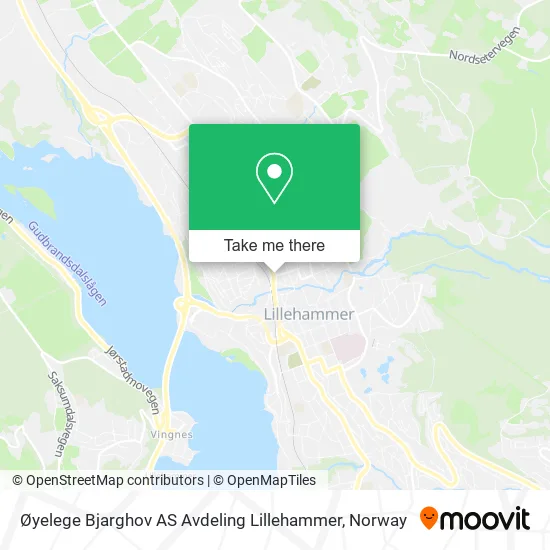 Øyelege Bjarghov AS Avdeling Lillehammer map