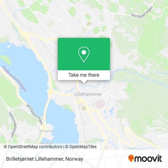 Brillehjørnet Lillehammer map