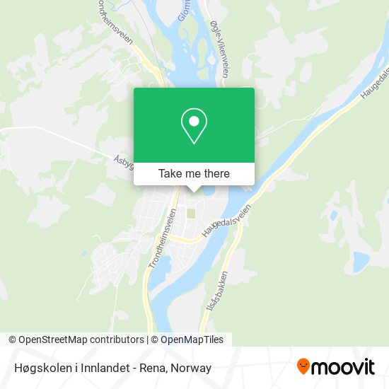 Høgskolen i Innlandet - Rena map