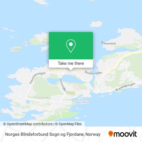 Norges Blindeforbund Sogn og Fjordane map