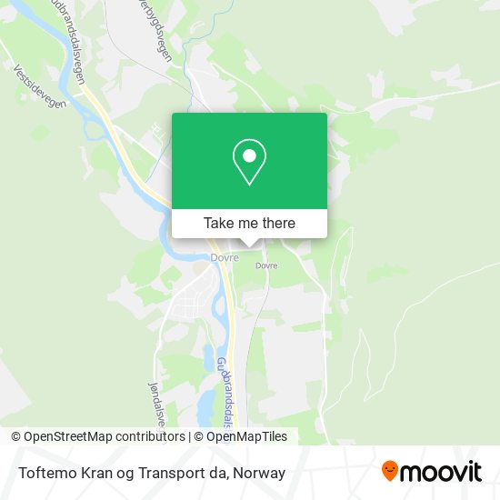 Toftemo Kran og Transport da map